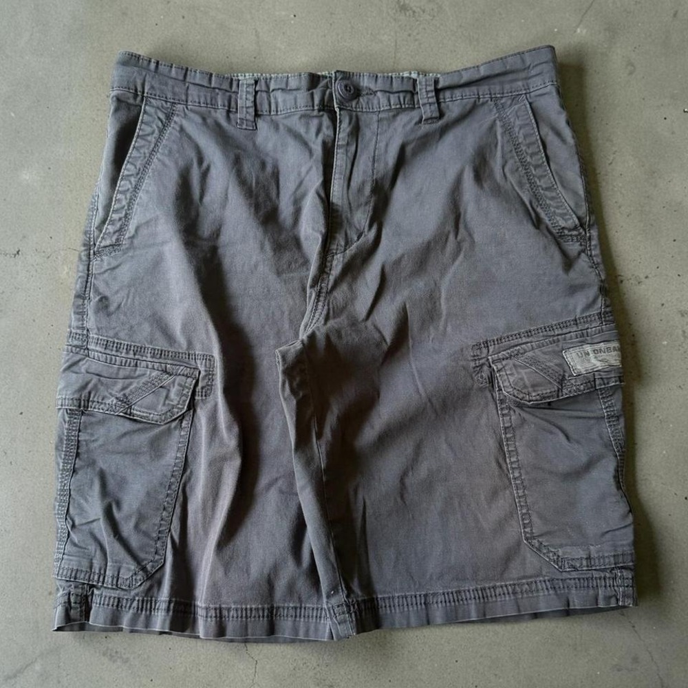 Unionbay Cargo Shorts Men's 34 Gray Y2K Utility Skater Baggy Shorts